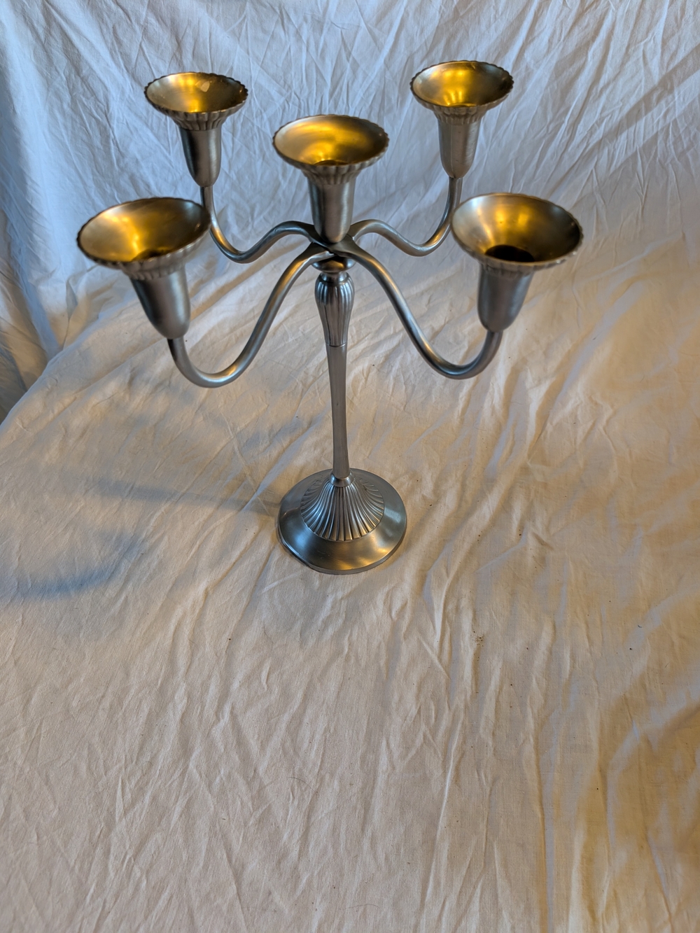 2/100$ Vintage Silver Five-Arm Candelabra